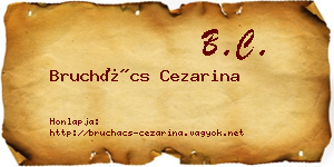 Bruchács Cezarina névjegykártya